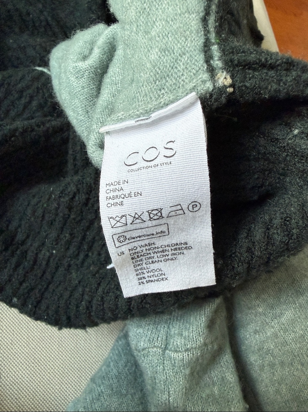 COS Wool  Colorblock Neutral Earthy Tones Button-up Cardigan - Picture 9 of 10